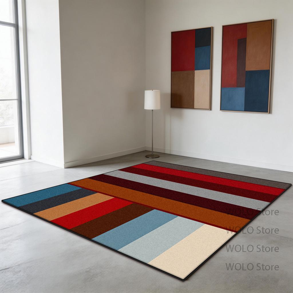 Geometric Modern Carpet Bedroom Decoration Sofa Side Rugs Living Room Easy Cleaning Antiskid Customizable Study Floor Mat Lounge