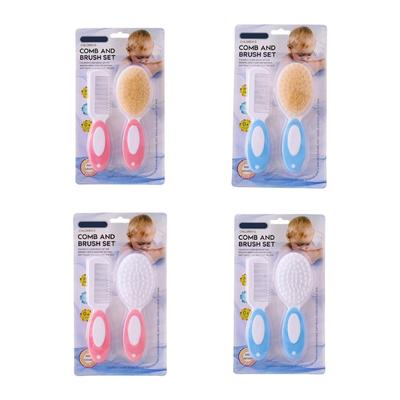 2Pcs Infant Bathing Brush Set Baby Showering Tool Includes Soft Hair Comb & Bath Brush for Sensitive Skin Care