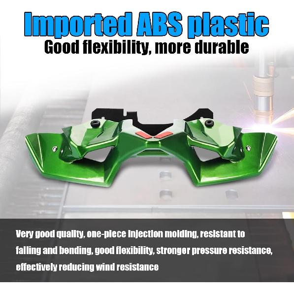 Für Z900 2024 Motorrad Sport Downforce Naked Frontspoiler Aerodynamischer Flügel-Deflektor 2020-2024 Motorradteile (Schwarz)