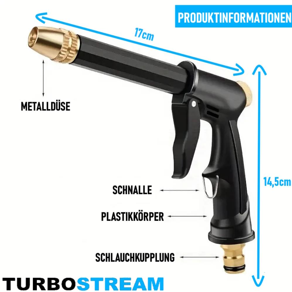 TURBOSTREAM High Pressure Hand Shower Car Water Gun Garden Shower Hose Sprayer