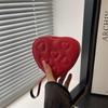 Cute Mini Heartshaped Handbag Bag Women's Autumn New Embroidered Thread Love Shoulder Change Bag