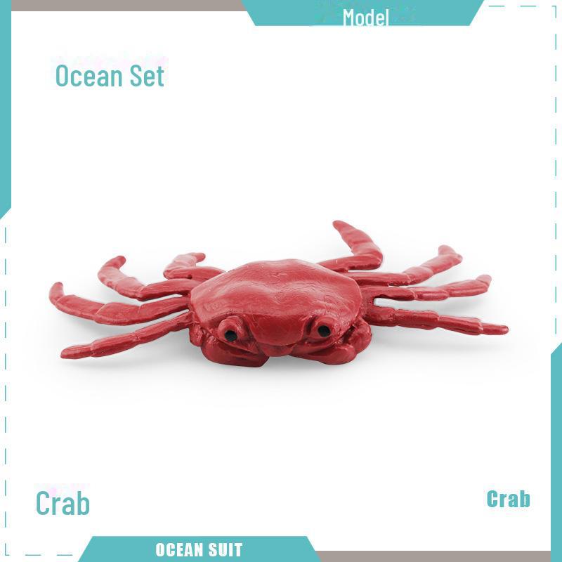 Marine Animal Model Set: Shark, Turtle, Dolphin, Whale, Penguin, Crab, and Seabed Creatures
