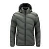 Herren Lockere Kapuzenjacke Baumwollgepolsterte Jacke Mantel