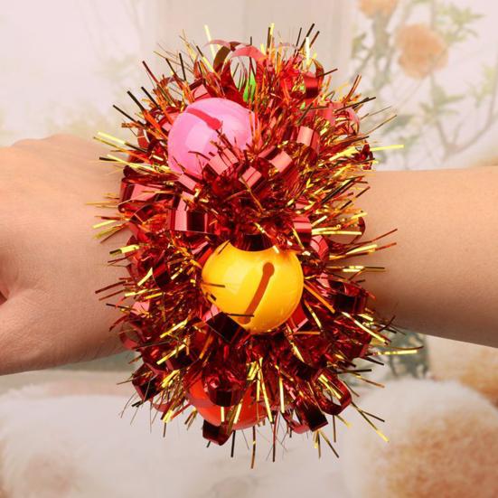 Dětské taneční zápěstí Květinový zvonek Srdce Flitry Dekor Jasné barvy Náramek na zapínání na přezku Dětské oblečení na párty příslušenství