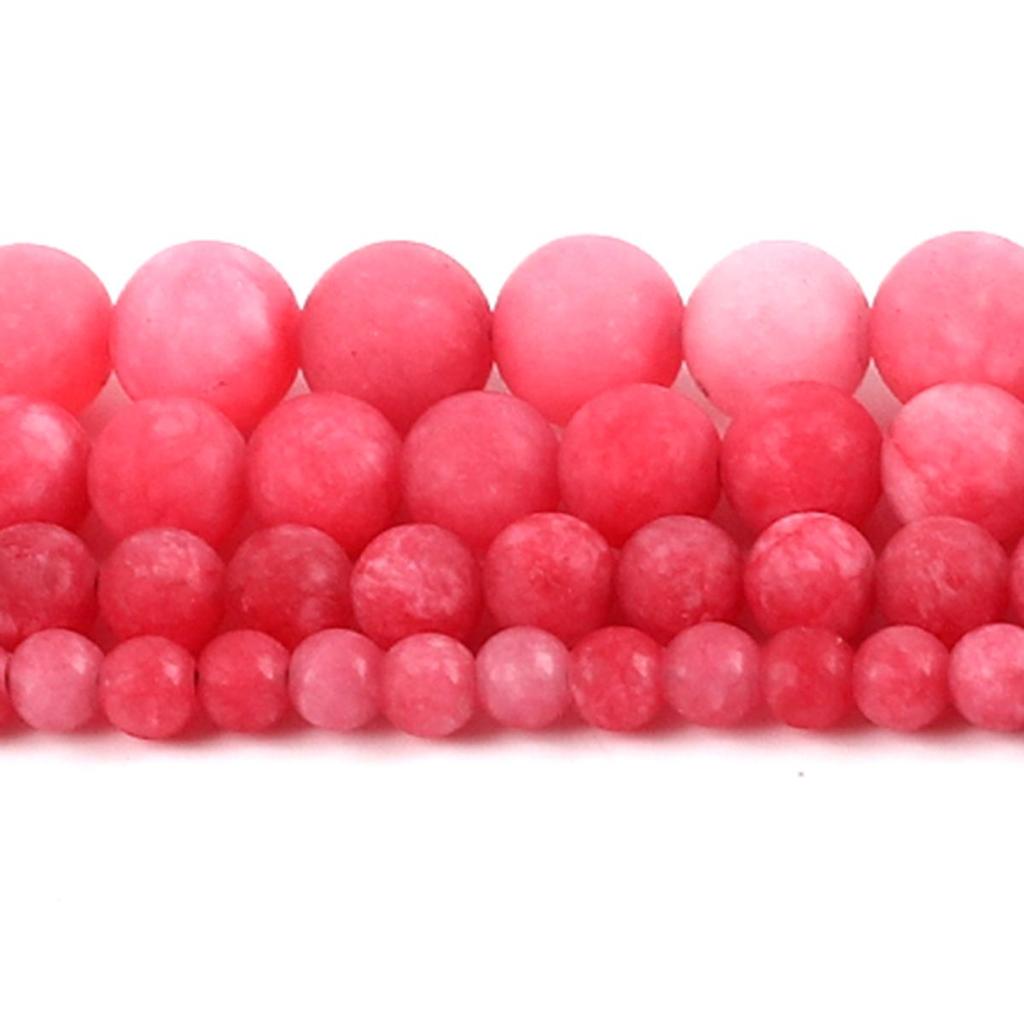 6/8mm Natural Stone Matte Imitation Fuchsia Cracked Dream Agates Dull Polish Onyx Beads For Jewelry Making DIY Bracelet