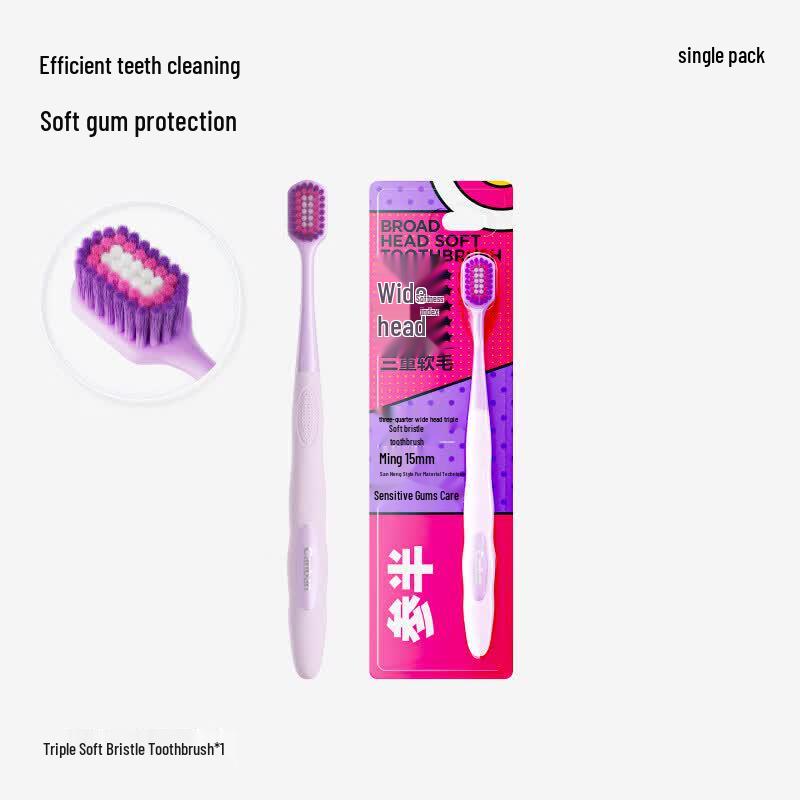 Canban Wide-Head Triple Soft Bristle Toothbrush