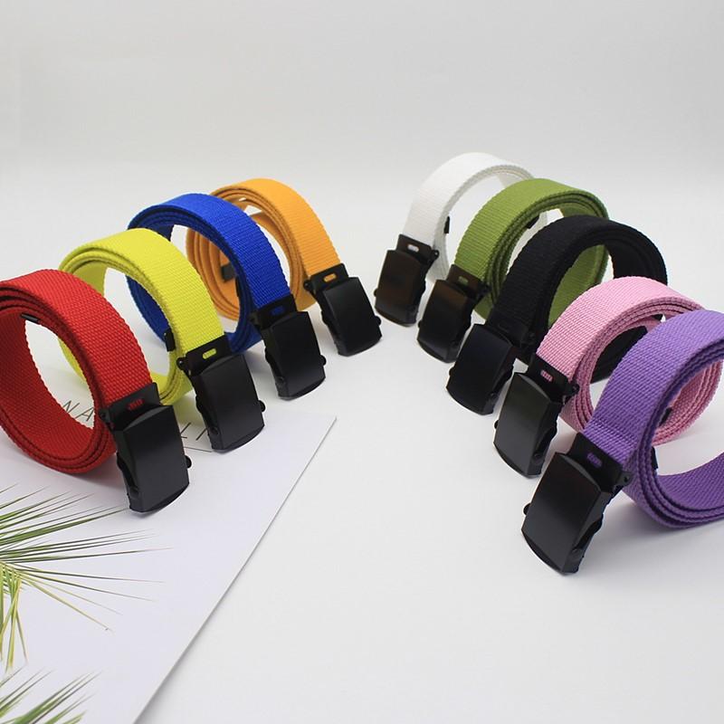 Ceinture Femme Toile Jeans Décorative Boucle Automatique Ceinture en Tissu Ceinture Femme