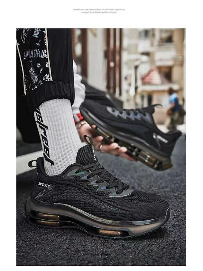 Men's 2025 Air Cushion Running Shoes: Spring & Autumn Casual Sport Shoes with Shock Absorption