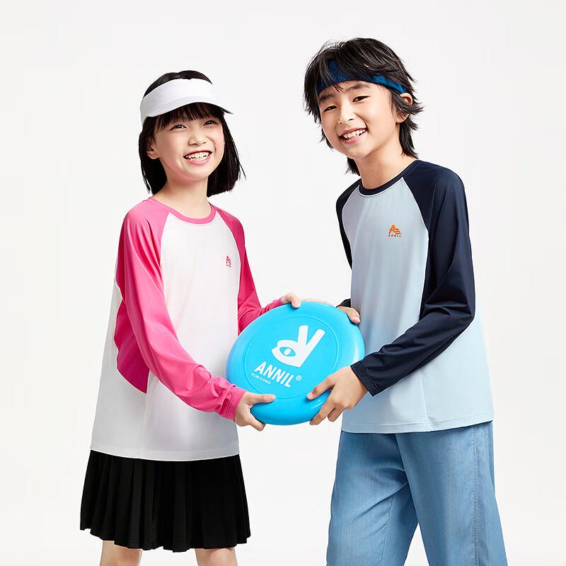 Annil Kids' Color Block Sporty Long Sleeve T-Shirt