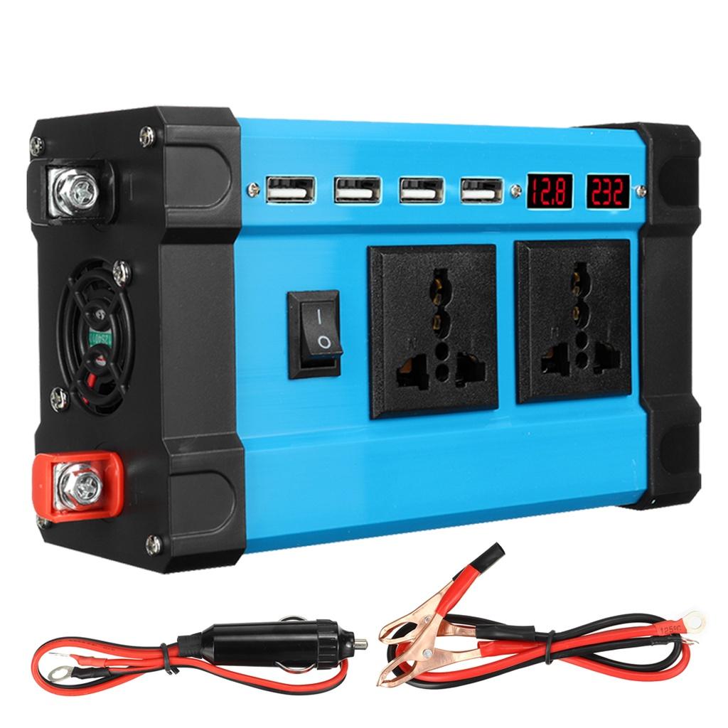 4000W Solar Panel Transformer  Modified Sine Wave Solar Power Inverters+18W Car Adapter Charging Converter DC 12V To AC 110V/220V