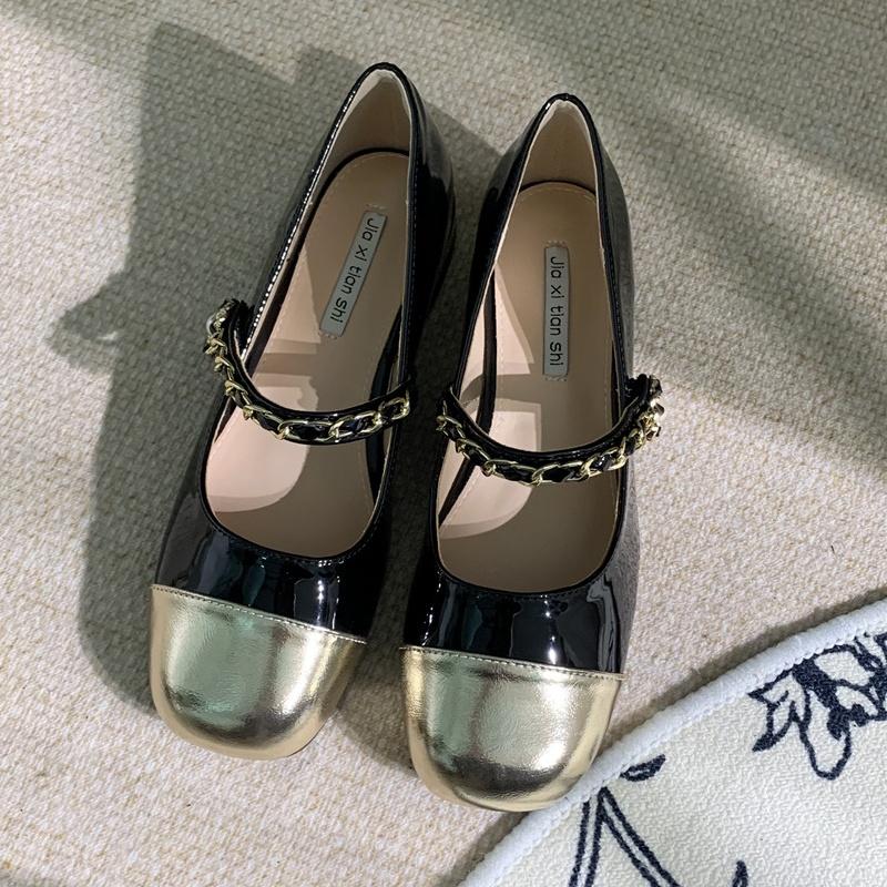 Fashion 2025 Spring Autumn Vintage Women's Shoes Mary Janes Shallow Mouth Square Toe Women Single Shoes Elegant Shoes Zapatos De Mujer