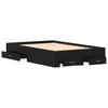 Bed Frame in Black Oak Look 120 x 190 cm Engineered Wood