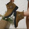 Fashion Autumn and Winter Women Outdoor Fashionable Boots 2024 New Solid Color Non-slip Women Metal Decoration Shoes Shoes for Women