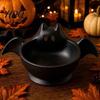 Cute Bat Shaped Dish Halloween Storage Bowl Candy Tray Spooky Home Seasonal Ornament Tabletop Ornament Multifunctional Decorative Snack Holder for