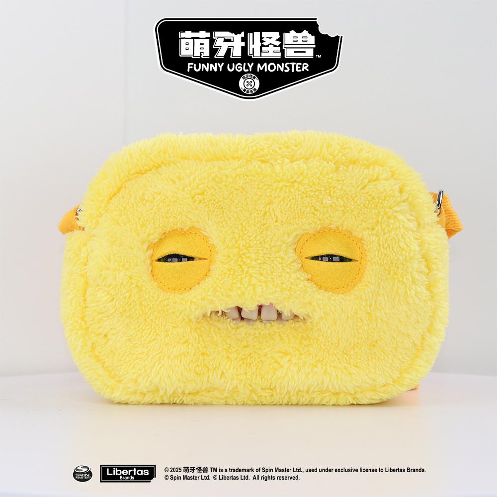 Borsa a tracolla con denti da mostro in peluche tie-dye Brutta Carina Morbida Soffice Divertente Borsa a spalla Accessorio casual Regalo