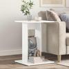 Side Table White 45 X 40 X 62.5 Cm Engineered Wood