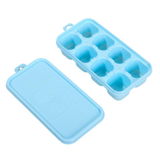 Eiswürfelform mit Deckel Stapelbare Eiswürfelformen für Gefrierschrank Ein-Klick-Entriegelung Versiegelter Eiswürfelbereiter für den Heimgebrauch