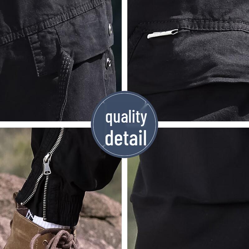 EASTERN CAMEL Men's Cuffed Casual Cargo Pants