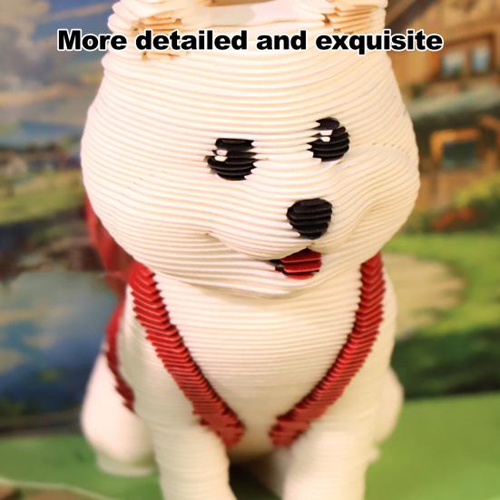 2026 Time Piece Calendar with LED Light 3D Dog Sticky Notes Tear Away Mini Desk Weekly Calendar Paper Craft Art Memo Pad Notepad Desktop Decoration