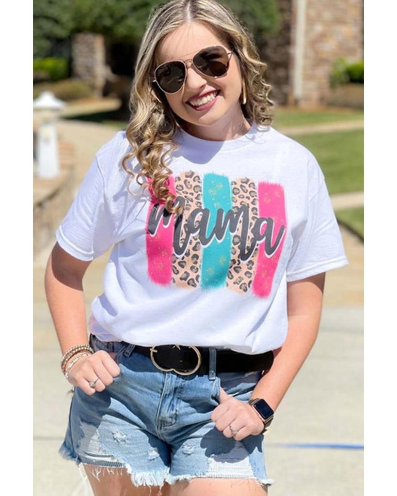 Azura Exchange Leopard Brush Stroke Graphic Print T-Shirt