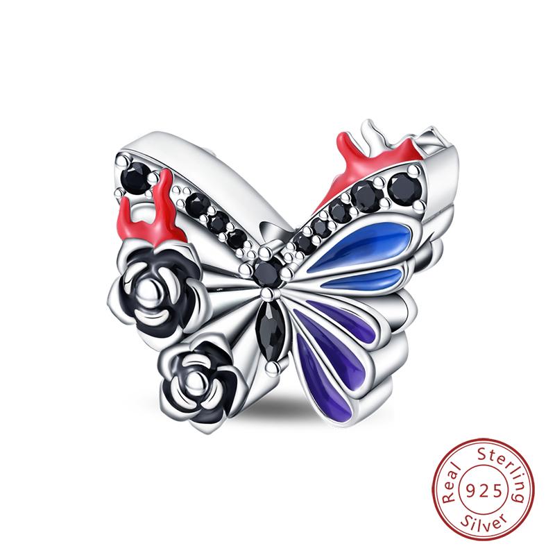 100% Copper Exquisite Cubic Zircon Butterfly Bee Ladybug Charms Bead Fit Qikaola Original Bracelet Fine Diy Jewelry