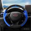 DIY  made paragraph  leather Car Steering Wheel Wrap Cover For Toyota CHR C-HR 2017 2018 Car accessories