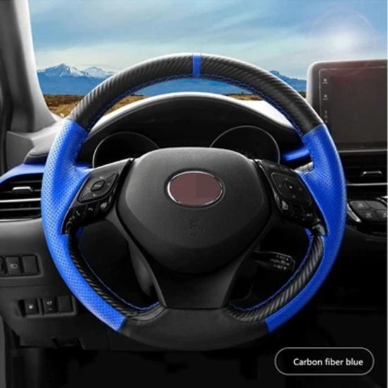 DIY  made paragraph  leather Car Steering Wheel Wrap Cover For Toyota CHR C-HR 2017 2018 Car accessories