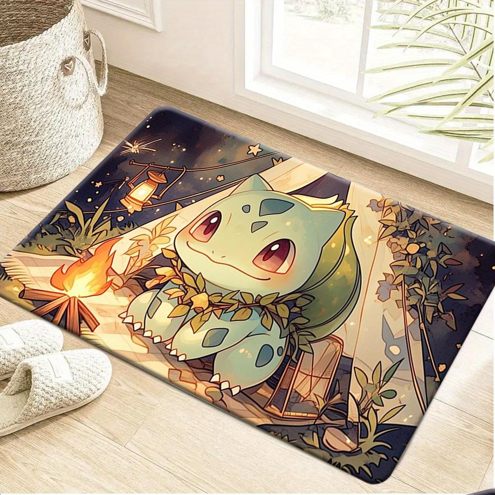Ash Ketchum & Neon Bulbasaur Forest Adventure Print Non-Slip Doormat Floor Mat 40x60cm