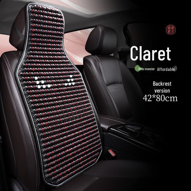 Wood Bead Ventilated Car Seat Cushion - Breathable, Universal Fit for All Seasons, Single Piece