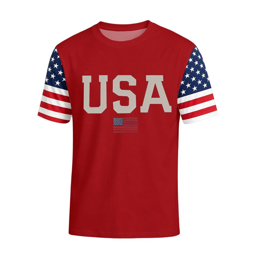 Camiseta casual para hombre con cuello redondo, ligera, transpirable y de manga corta