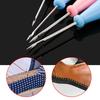 Random Color Steel Stitcher Sewing Awl Shoes Bags Hole Hook DIY Leather Tool Plastic Handle Cone Needle Shoe Repair Needles