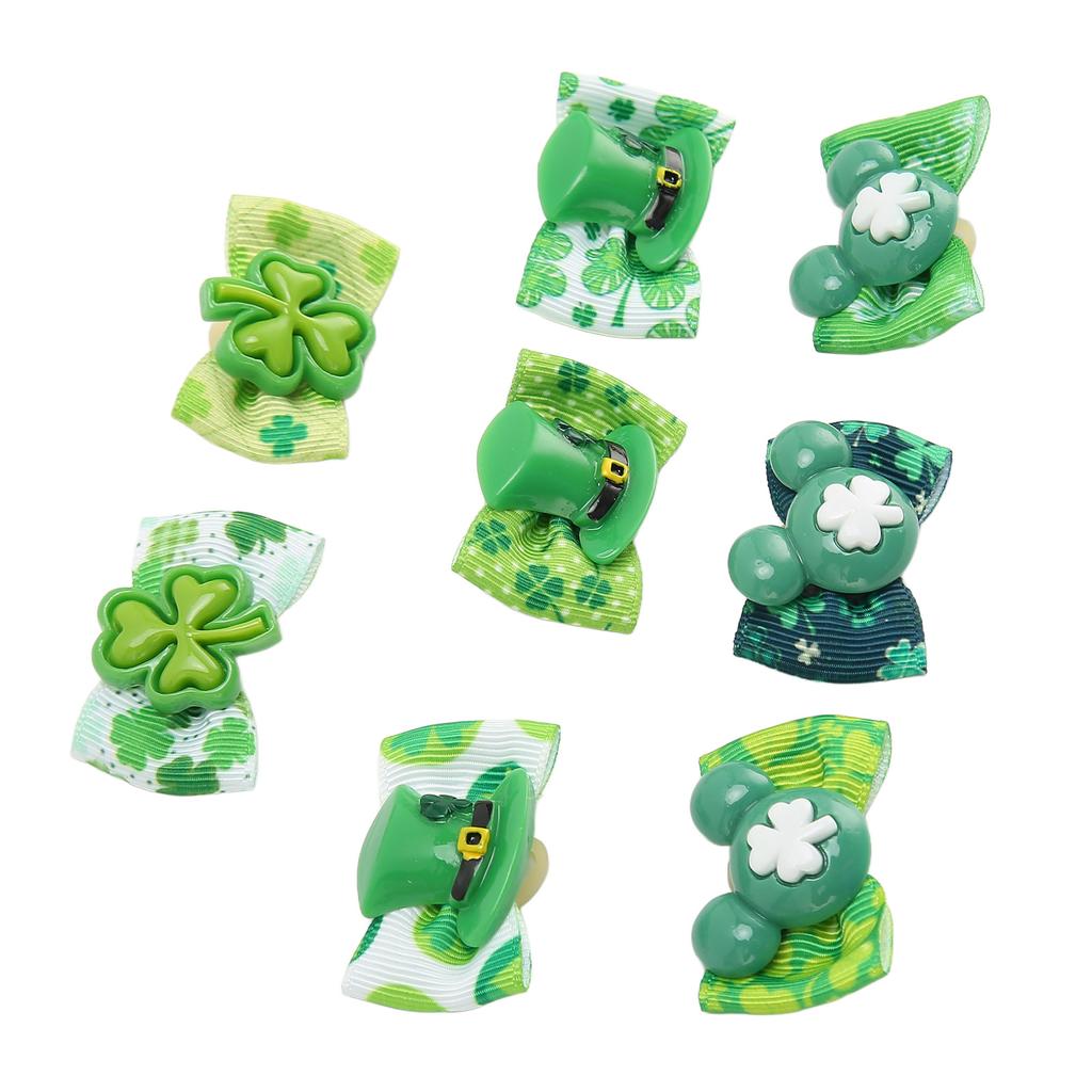 24PCS Clovers Dog Bows Lightweight Exquisite Puppy Hair Bows for Dog Hair Grooming Accessories