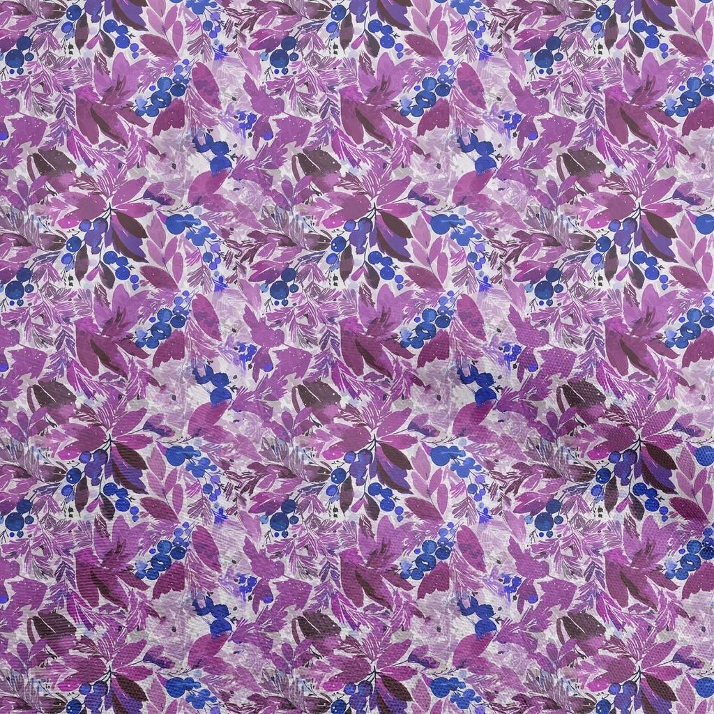 oneOone Cotton Flex Brown Fabric Leaves Fabric For Sewing Printed Craft Fabric By The Yard 40 Inch