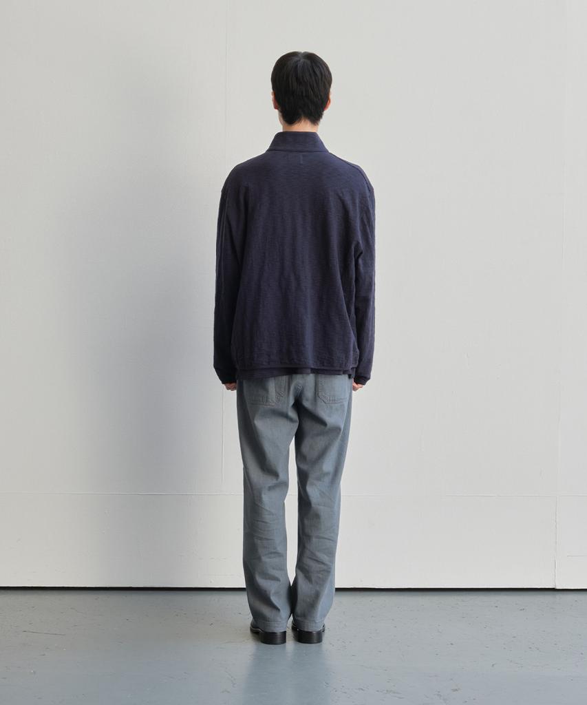 Horlisun Baxter Slub Zip Up Jacket Navy