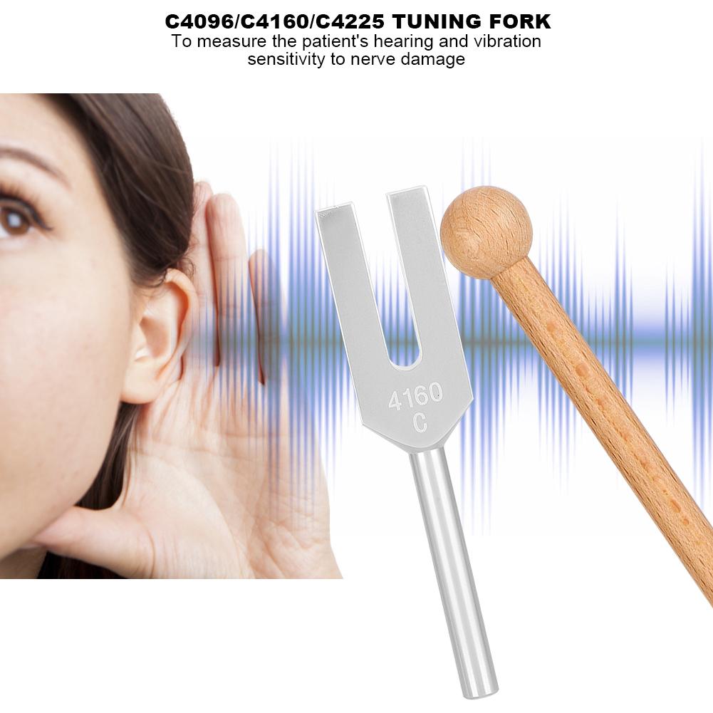 C4096  C4160  C4225 Stimmgabel aus Aluminiumlegierung Klangheilungstherapie-Werkzeugset mit Hammer