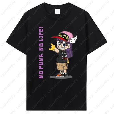 T-shirt Vintage Drôle Arale Femme Coton T-shirt Graphique Imprimé Anime Vêtements Manga Mode Été Streetwear Kawaii Ropa Mujer