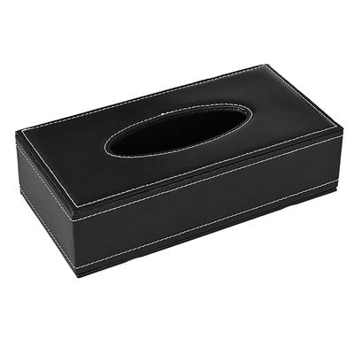 Tissue Box Cover Large Capacity Rectangle Leather Tissue Box Holder Napkin Dispenser for Home