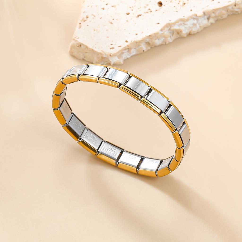 Italian Charm Store Italian Charm Bracelet 9mm Diy Original Bracelet 18 Sections Sliver Color, Gold Color, Black, Blue and Tools