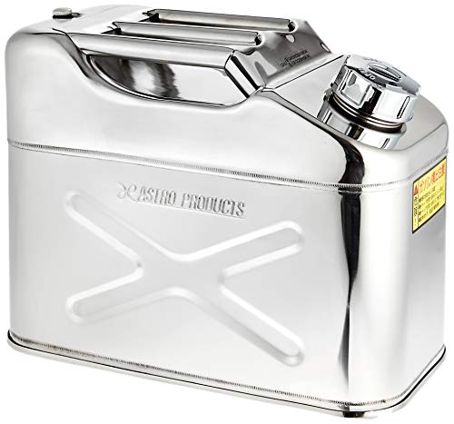 Astro Products Stainless Steel Gasoline Can 10L | For Kerosene, Diesel, Emergencies, and Disasters
