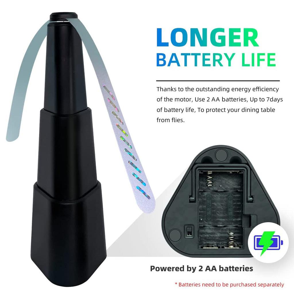 Shrunken Fan Blade Fly Repeller Indoor and Outdoor Multi-functional Automatic Fly Catcher Battery Plastic Mosquito Fan