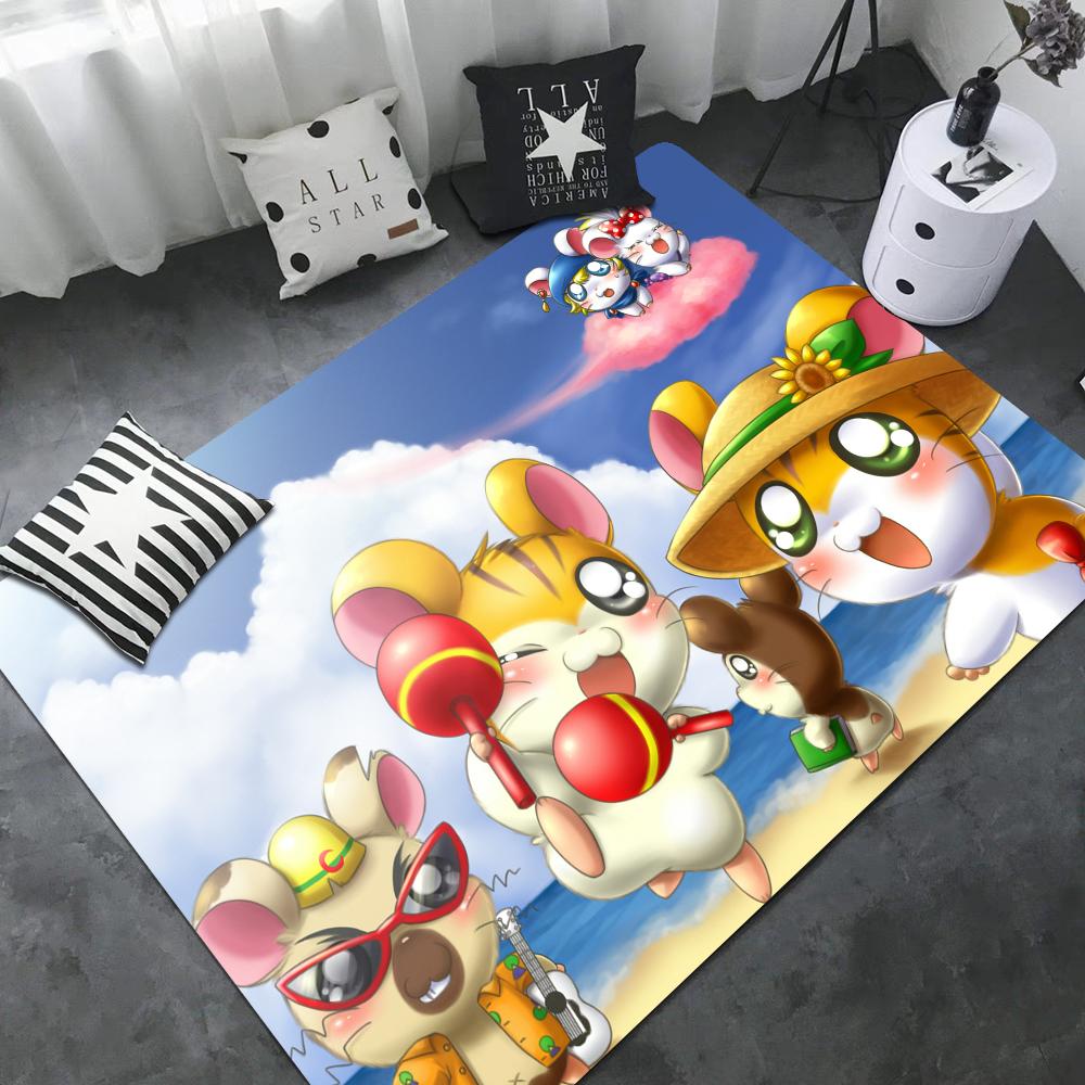 Animacinis mielas Hamtaro grindų kilimėlis Stačiakampis Neslystantis Namų Minkštas Kilimėlis Prieangio Vidaus Lauko Kilimėlis Sveikinimo Durų Kilimėlis