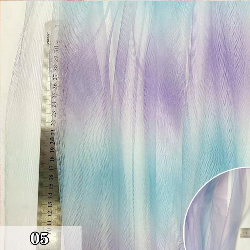 4/6/8/10 Yard Colorful Gradient Rainbow Mesh Fabric Rainbow Tulle Fabric For Diy Tutu Skirt Princess Dress Wedding Party Decor