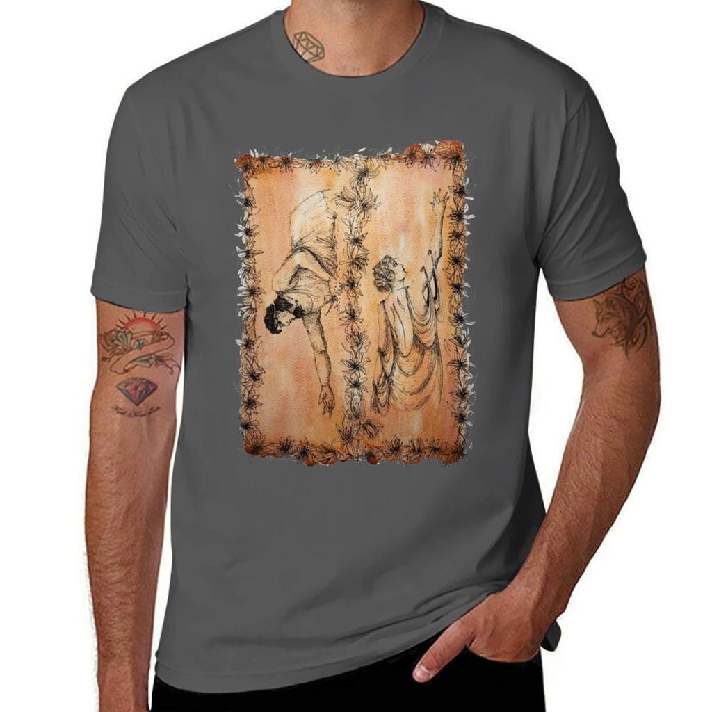 Orpheus And Eurydice Tshirt Large Size Casual Short Sleeve Top