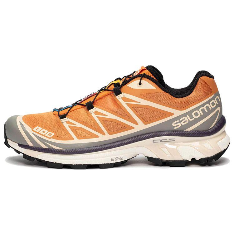 Salomon XT-6 Comfortable Sports Fabric Shock Absorption Non-Slip Wear-Resistant Low-Top Casual Running Shoes Unisex Running Shoes Orange 417099