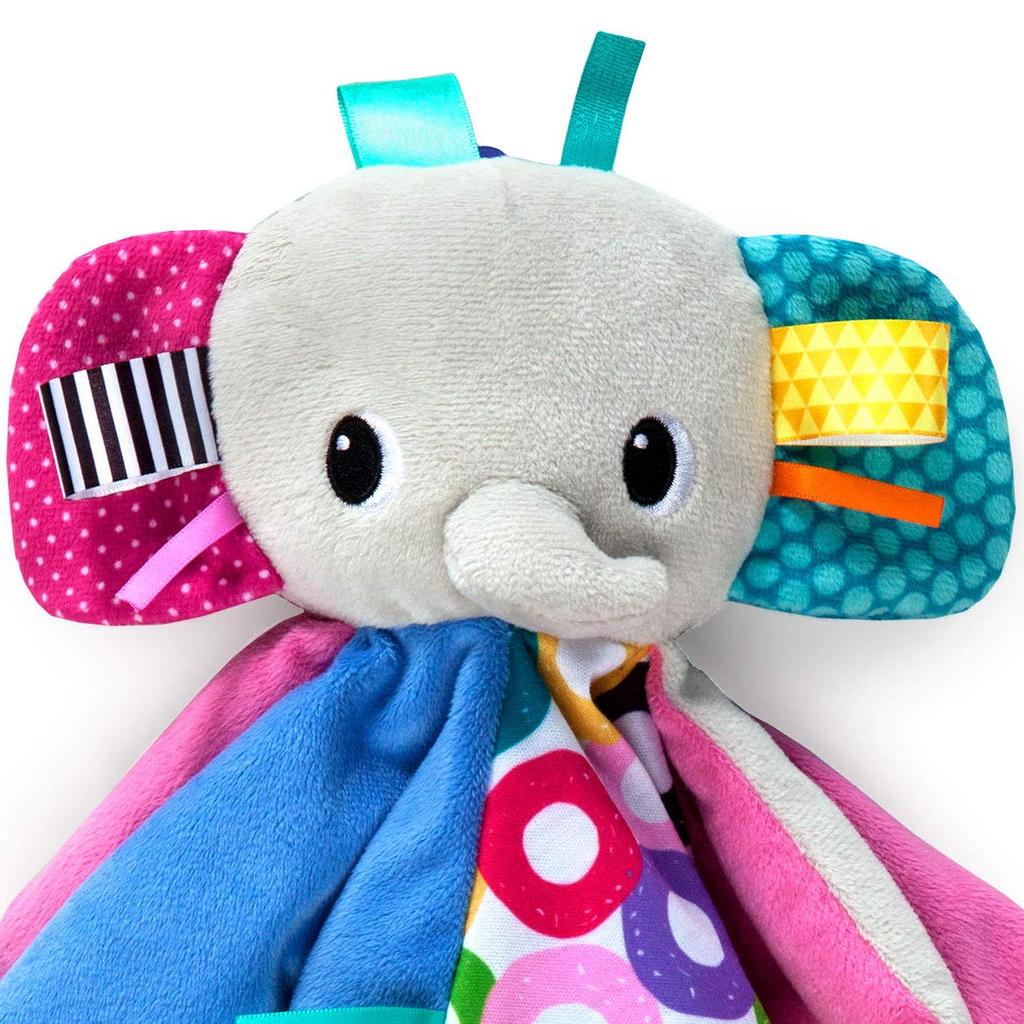 Kids II Japan Bright Starts Cuddle Tags Blankie Elephant & (10213-02)