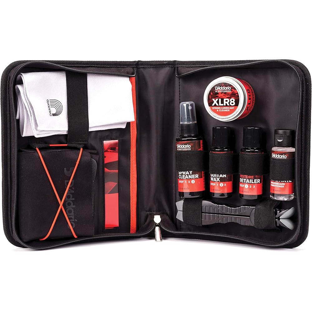 D Addario Premium Care Kit All-in-One Guitar and Bass Maintenance Set