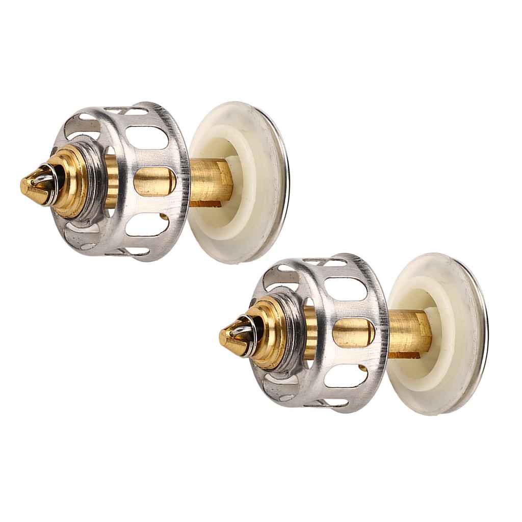 2pcs Sink Drain Stopper Universal Stainless Steel High Resilience Sink Stopper with Anti Clogging