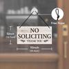 Putuo Decor No Soliciting Sign For House PVC No Soliciting Sign For Front Door Hanging Self Adhesive Notice Plaque Door Signal with Rope for House