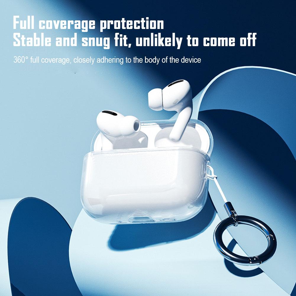 Transparent Thin Case for AirPods Pro 3 Shockproof TPU Cover Crystal Clear Skin with Lanyard Wireless Charging Support