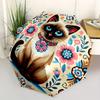 1pc Floral Cat Automatic Open/close, All-Season Portable Folding Umbrella, Travel, Everyday, Formal Events - Compact Luxury Parasol, Outdoor Accessory